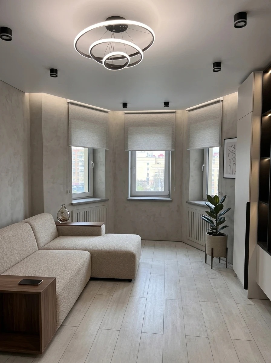Дизайн гостиной в стиле Минимализм — фото интерьера от нейросети RoomGPT