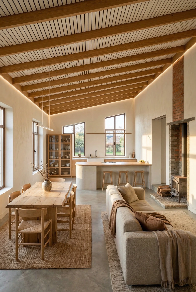 Дизайн кухни в стиле Japandi — фото интерьера от нейросети RoomGPT