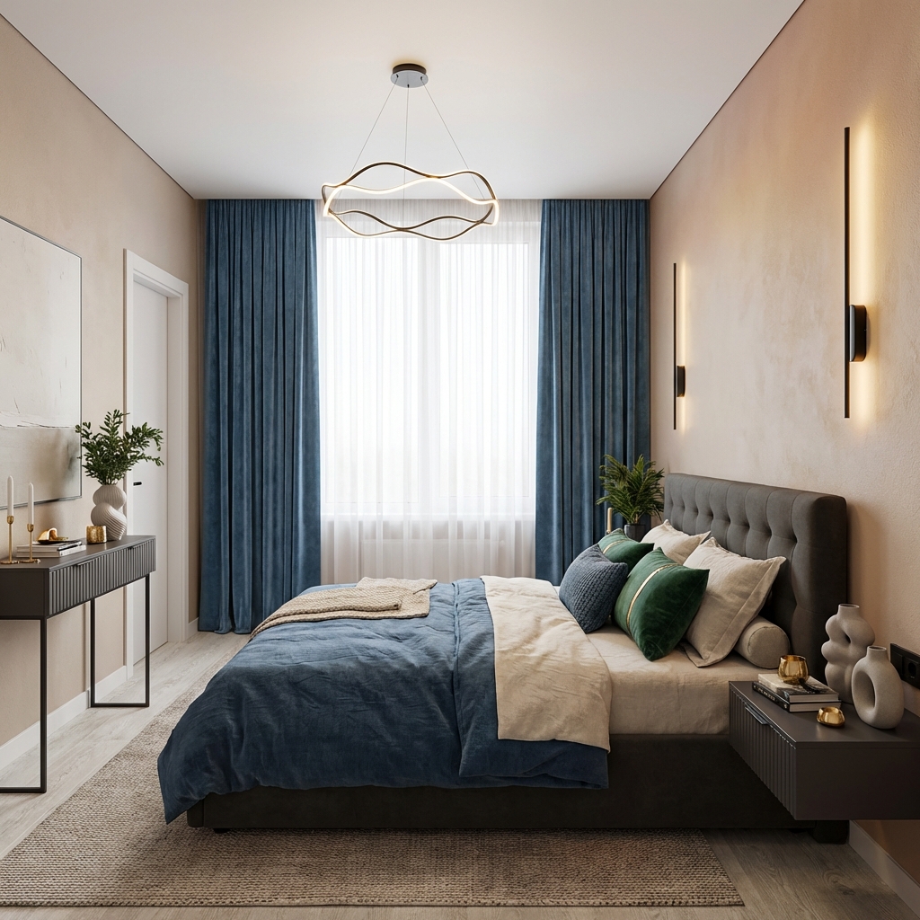 Дизайн спальни в стиле Минимализм — фото интерьера от нейросети RoomGPT