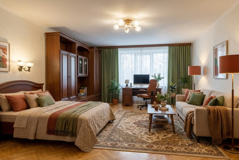 Дизайн гостиной в стиле Контемпорари — фото интерьера от нейросети RoomGPT