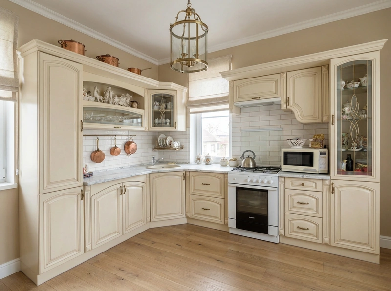 Дизайн кухни в стиле Классика — фото интерьера от нейросети RoomGPT