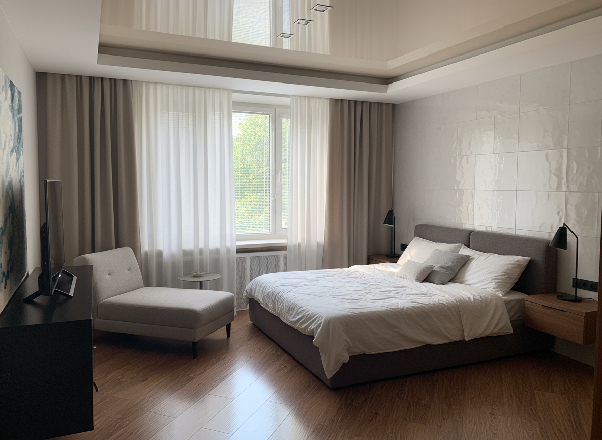 Дизайн спальни в стиле Минимализм — фото интерьера от нейросети RoomGPT