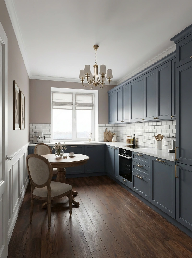 Дизайн кухни в стиле Классика — фото интерьера от нейросети RoomGPT