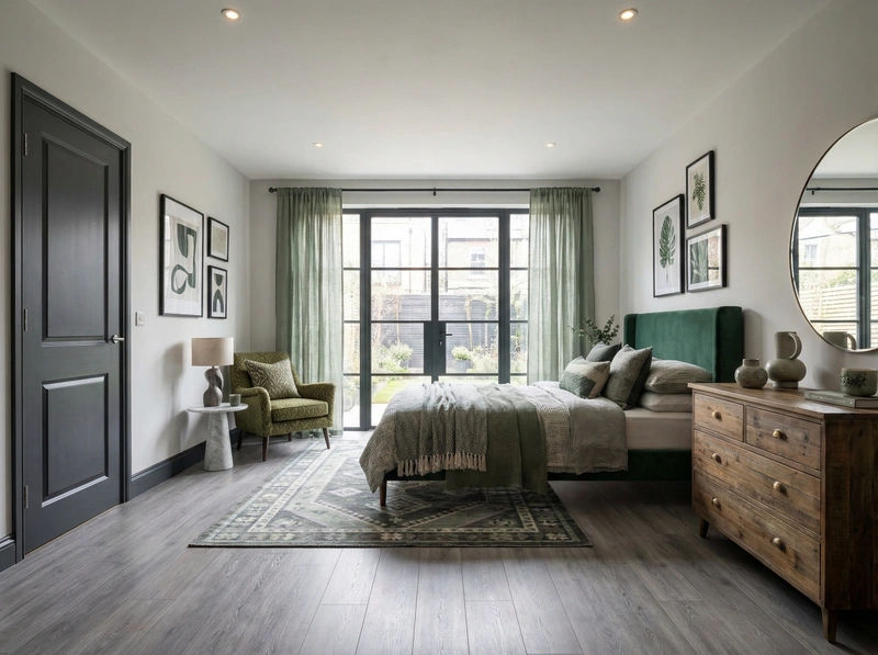 Дизайн интерьера в стиле Эклектика — Спальня от нейросети RoomGPT