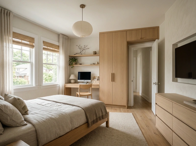 Дизайн детской в стиле Japandi — фото интерьера от нейросети RoomGPT