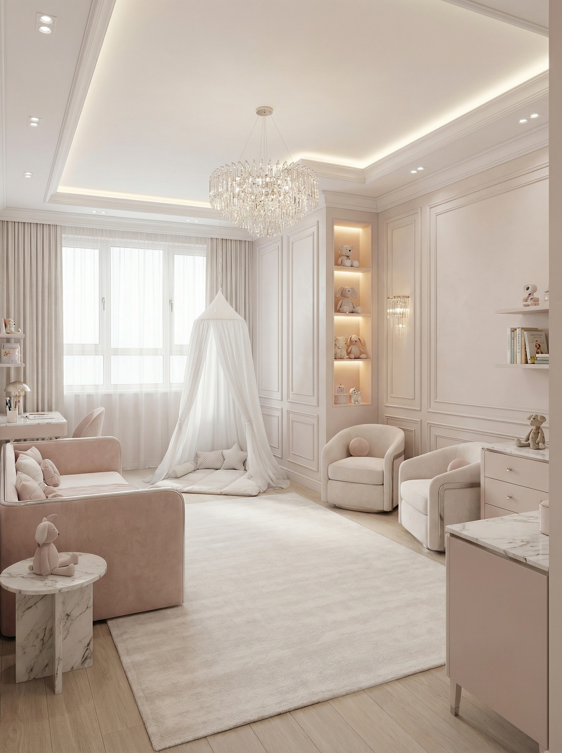 Дизайн детской в стиле Классика — фото интерьера от нейросети RoomGPT