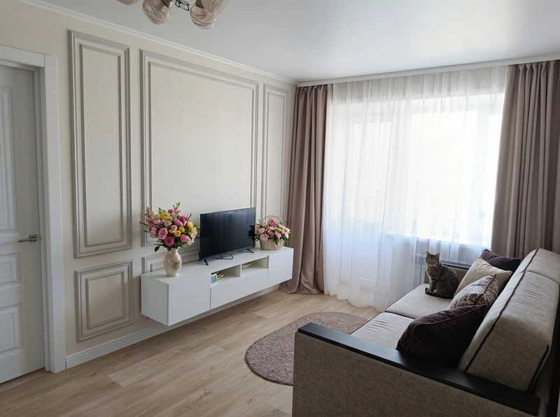 Дизайн интерьера в стиле Классика — Гостиная от нейросети RoomGPT