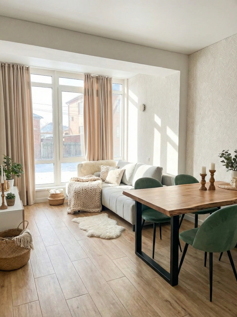 Дизайн интерьера в стиле Хюгге — Гостиная от нейросети RoomGPT