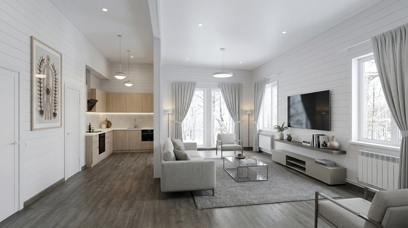 Дизайн гостиной в стиле Без стиля — фото интерьера от нейросети RoomGPT