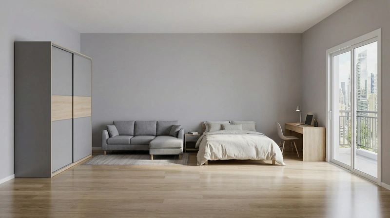 Дизайн спальни в стиле Без стиля — фото интерьера от нейросети RoomGPT