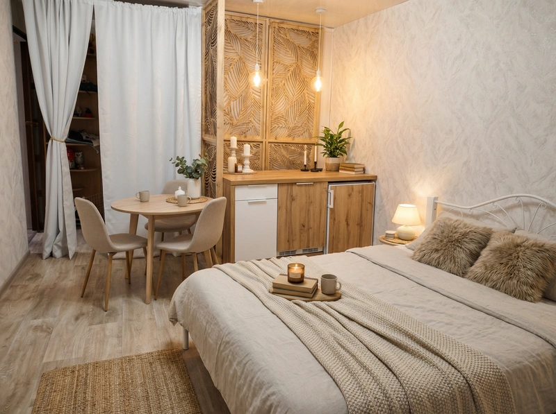 Дизайн интерьера в стиле Хюгге — Спальня от нейросети RoomGPT