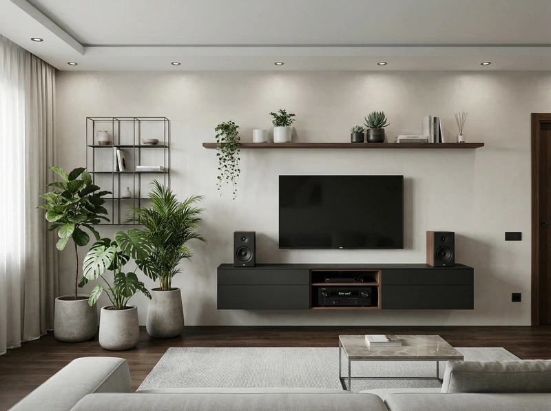 Дизайн интерьера в стиле Минимализм — Гостиная от нейросети RoomGPT