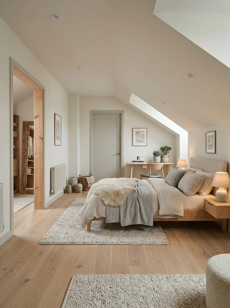 Дизайн интерьера в стиле Хюгге — Спальня от нейросети RoomGPT