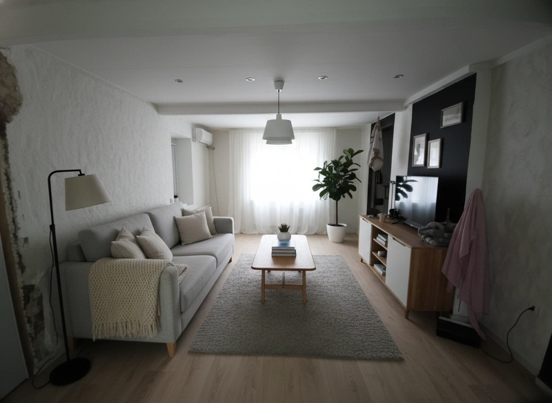 Дизайн интерьера в стиле Хюгге — Гостиная от нейросети RoomGPT