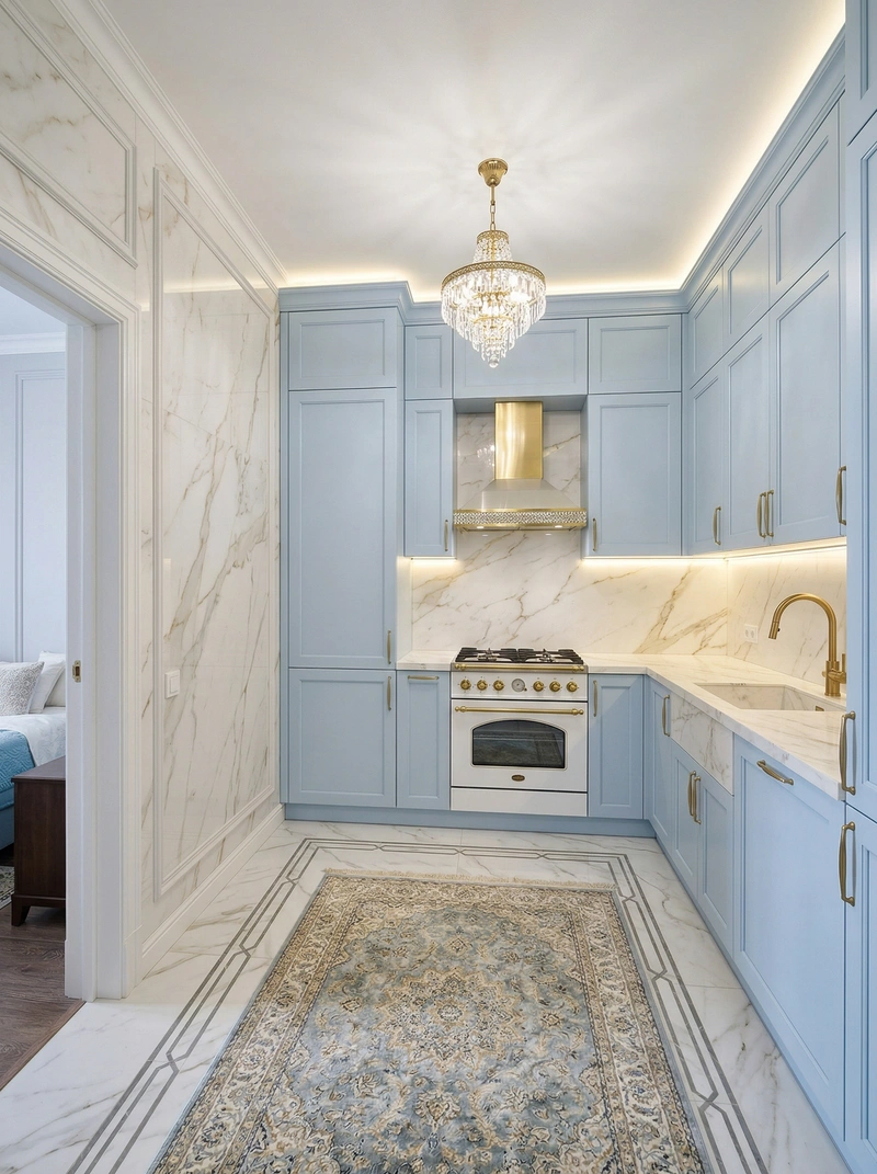 Дизайн кухни в стиле Неоклассика — фото интерьера от нейросети RoomGPT