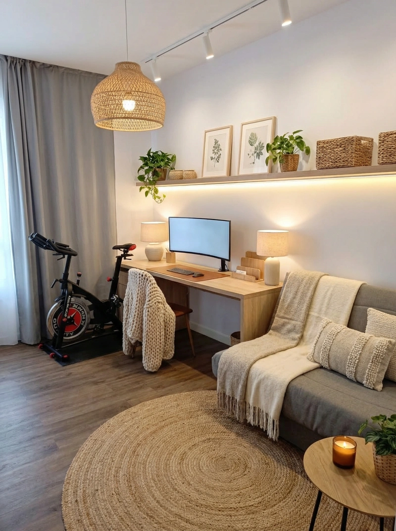 Дизайн интерьера в стиле Хюгге — Кабинет от нейросети RoomGPT