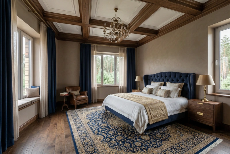 Дизайн спальни в стиле Классика — фото интерьера от нейросети RoomGPT