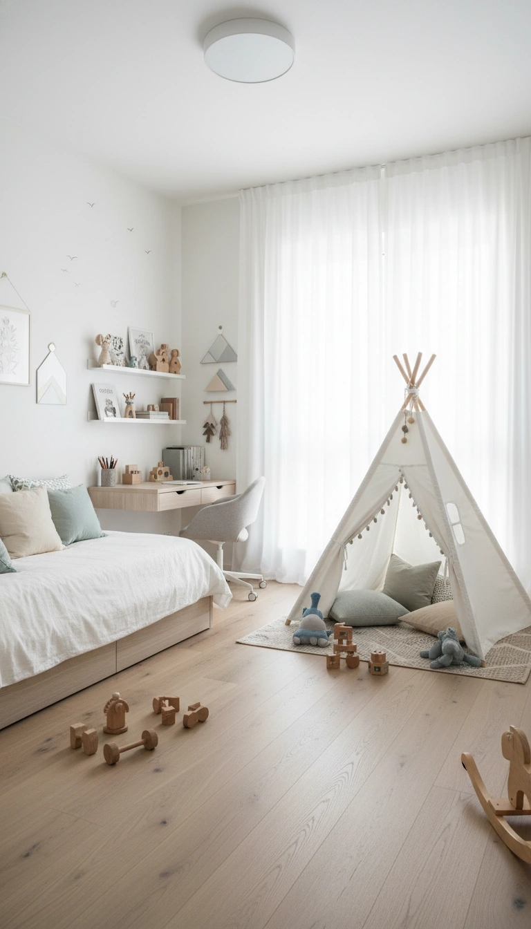 Дизайн интерьера в стиле Хюгге — Детская от нейросети RoomGPT