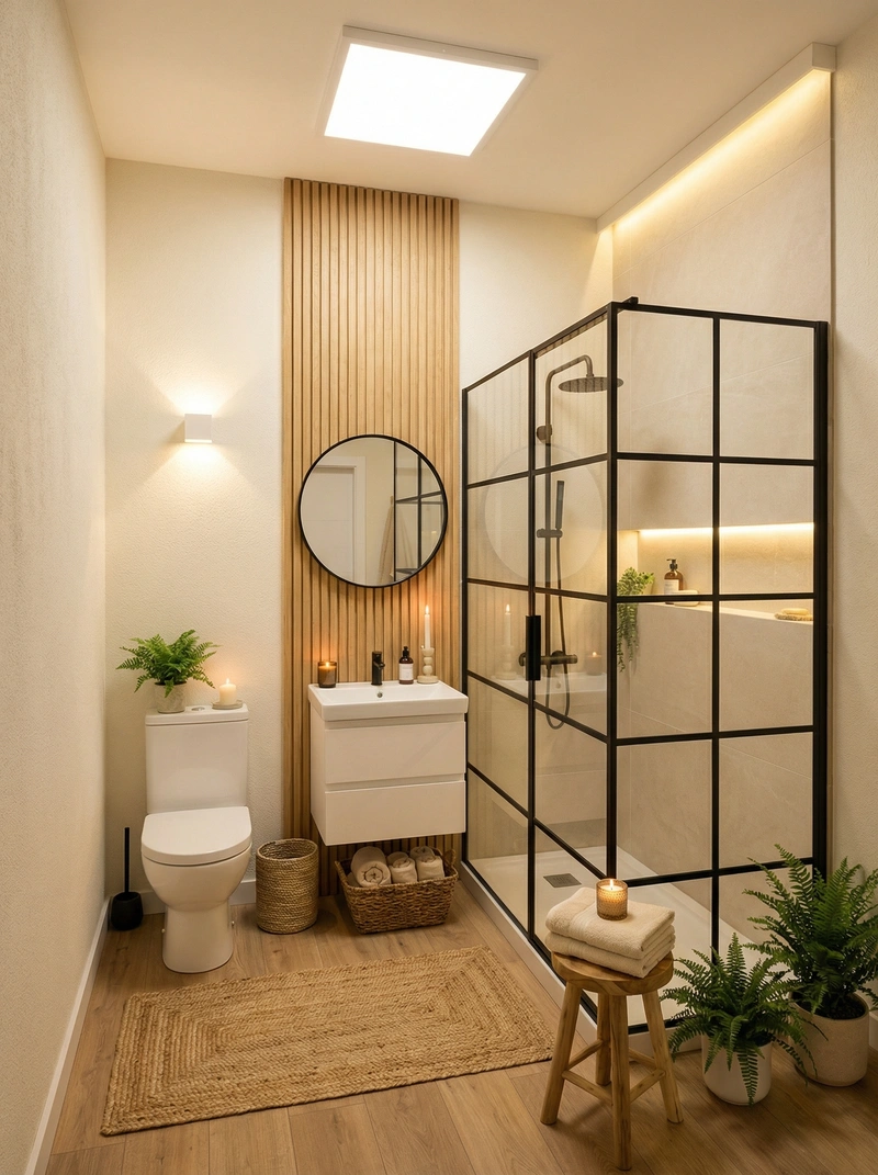 Дизайн интерьера в стиле Хюгге — Ванная от нейросети RoomGPT