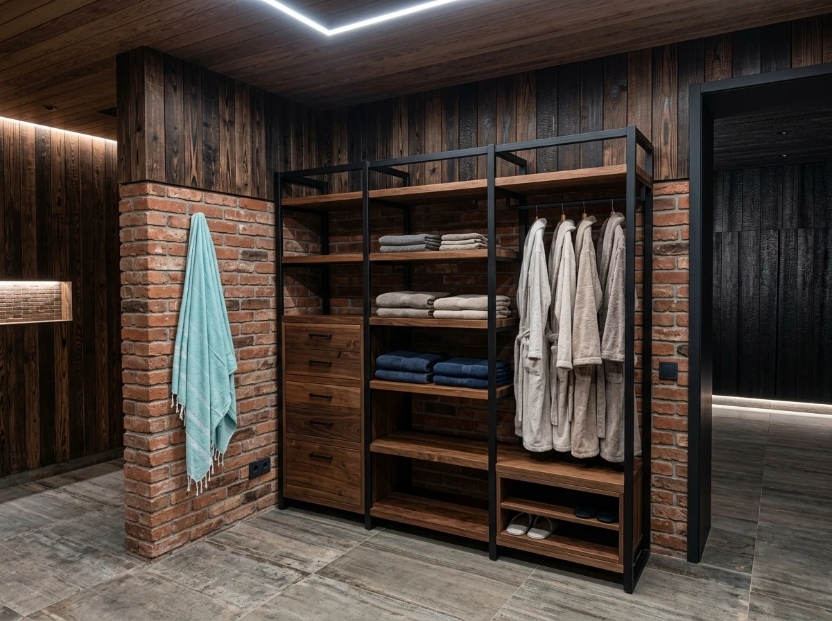 Дизайн интерьера в стиле Лофт — Баня от нейросети RoomGPT