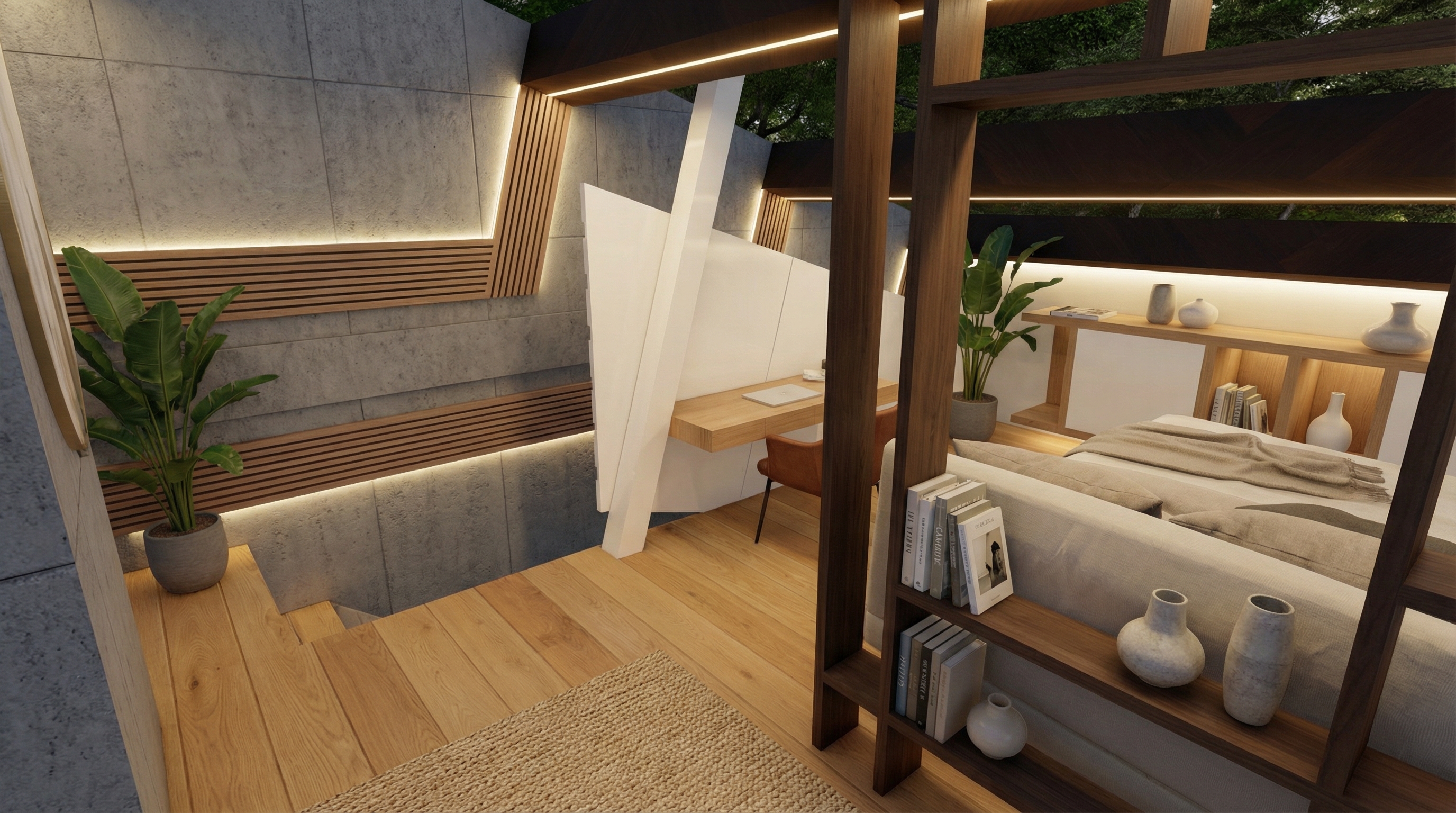 Дизайн спальни в стиле Минимализм — фото интерьера от нейросети RoomGPT