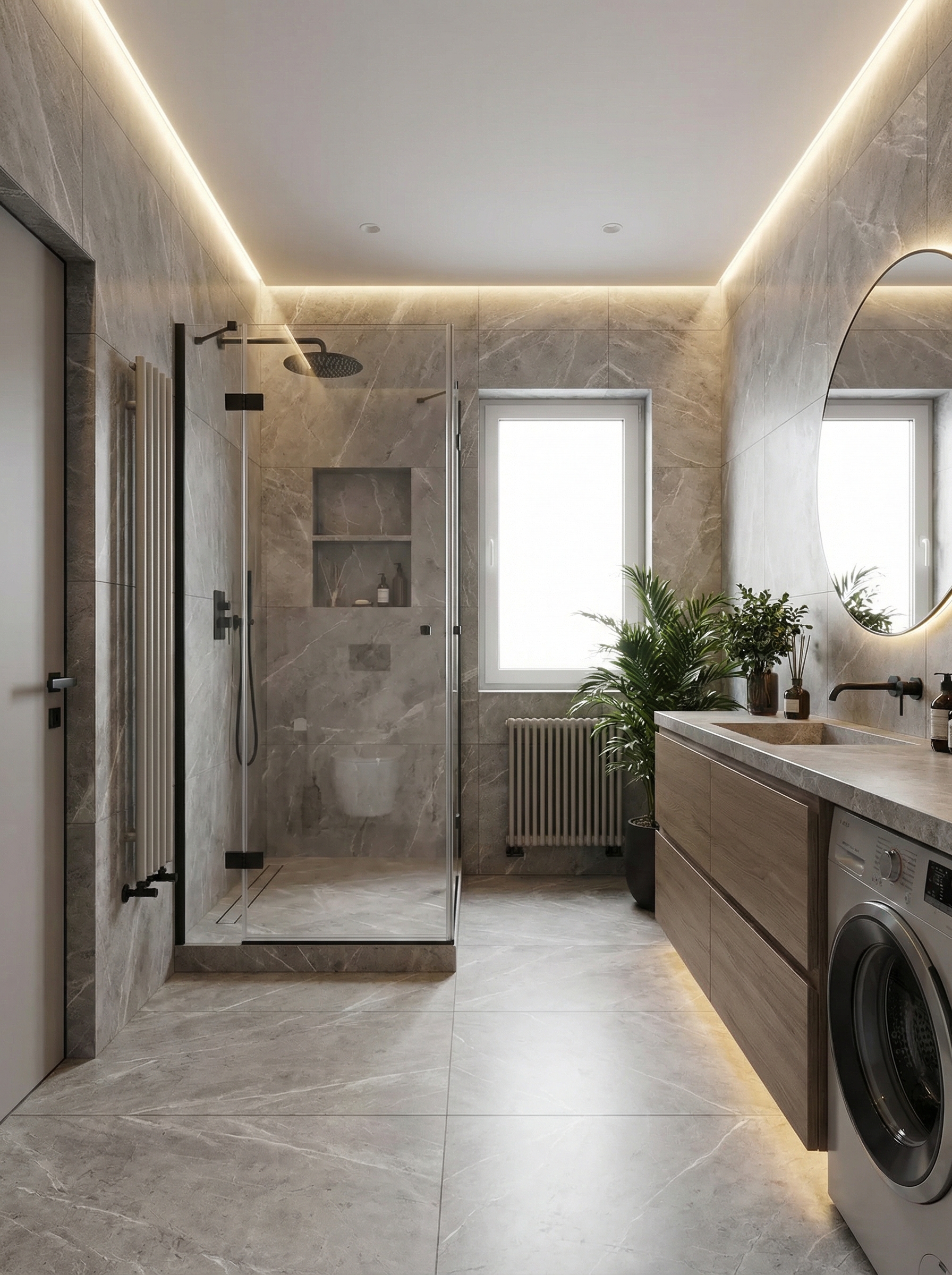 Дизайн ванной в стиле Минимализм — фото интерьера от нейросети RoomGPT