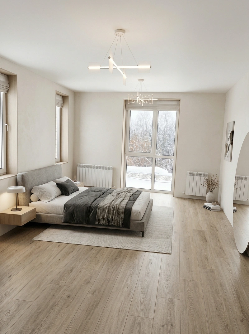 Дизайн спальни в стиле Минимализм — фото интерьера от нейросети RoomGPT