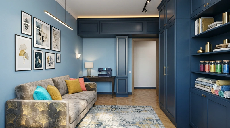 Дизайн интерьера в стиле Классика — Кабинет от нейросети RoomGPT