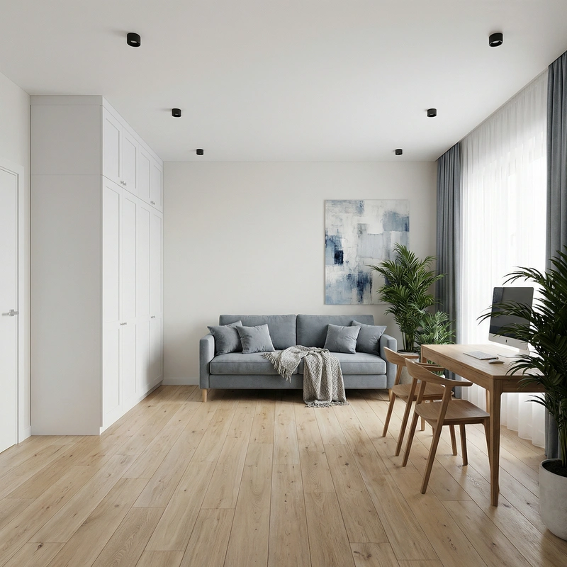 Дизайн интерьера в стиле Хюгге — Гостиная от нейросети RoomGPT