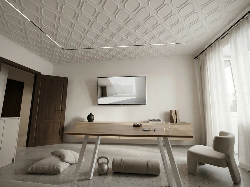 Дизайн интерьера в стиле Минимализм — Гостиная от нейросети RoomGPT