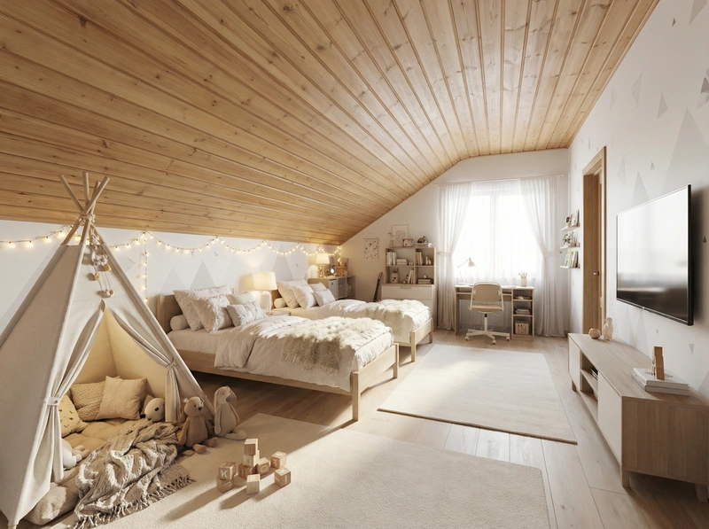 Дизайн интерьера в стиле Хюгге — Детская от нейросети RoomGPT