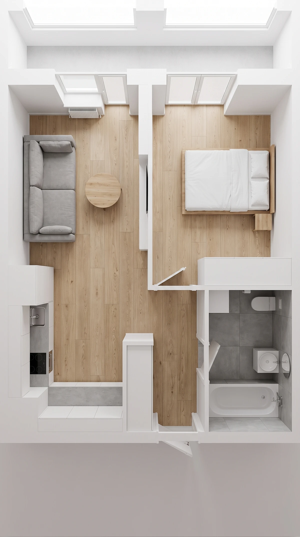 Дизайн гостиной в стиле Минимализм — фото интерьера от нейросети RoomGPT