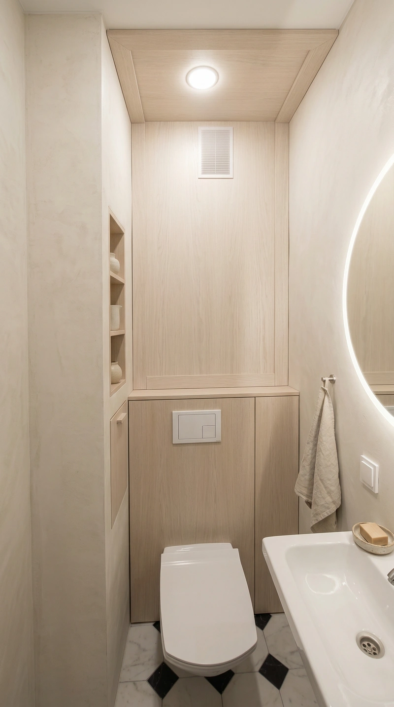 Дизайн интерьера в стиле Сканди — Ванная от нейросети RoomGPT