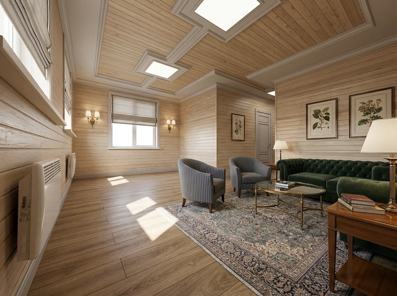 Дизайн интерьера в стиле Классика — Гостиная от нейросети RoomGPT