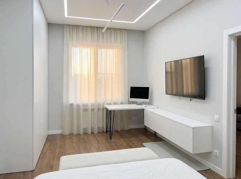 Дизайн интерьера в стиле Минимализм — Спальня от нейросети RoomGPT