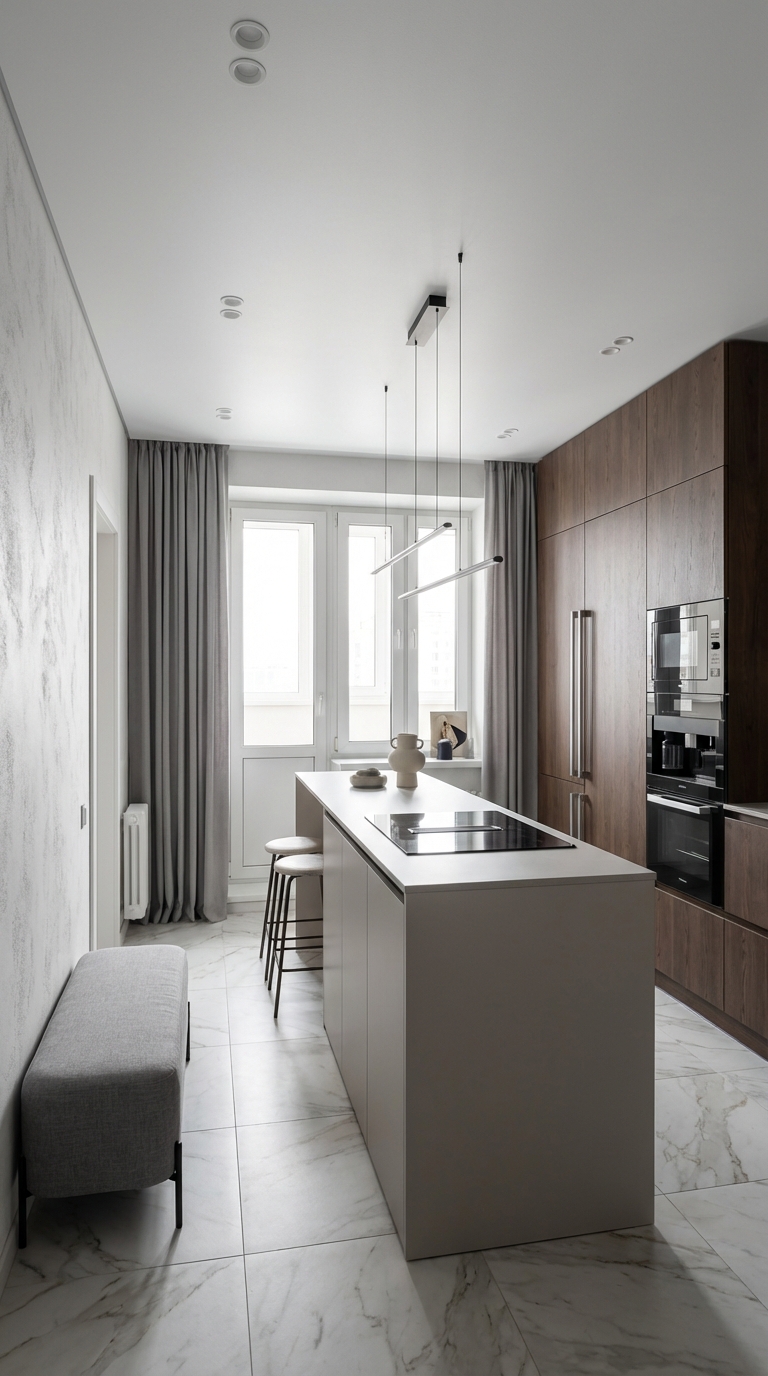 Дизайн кухни в стиле Минимализм — фото интерьера от нейросети RoomGPT