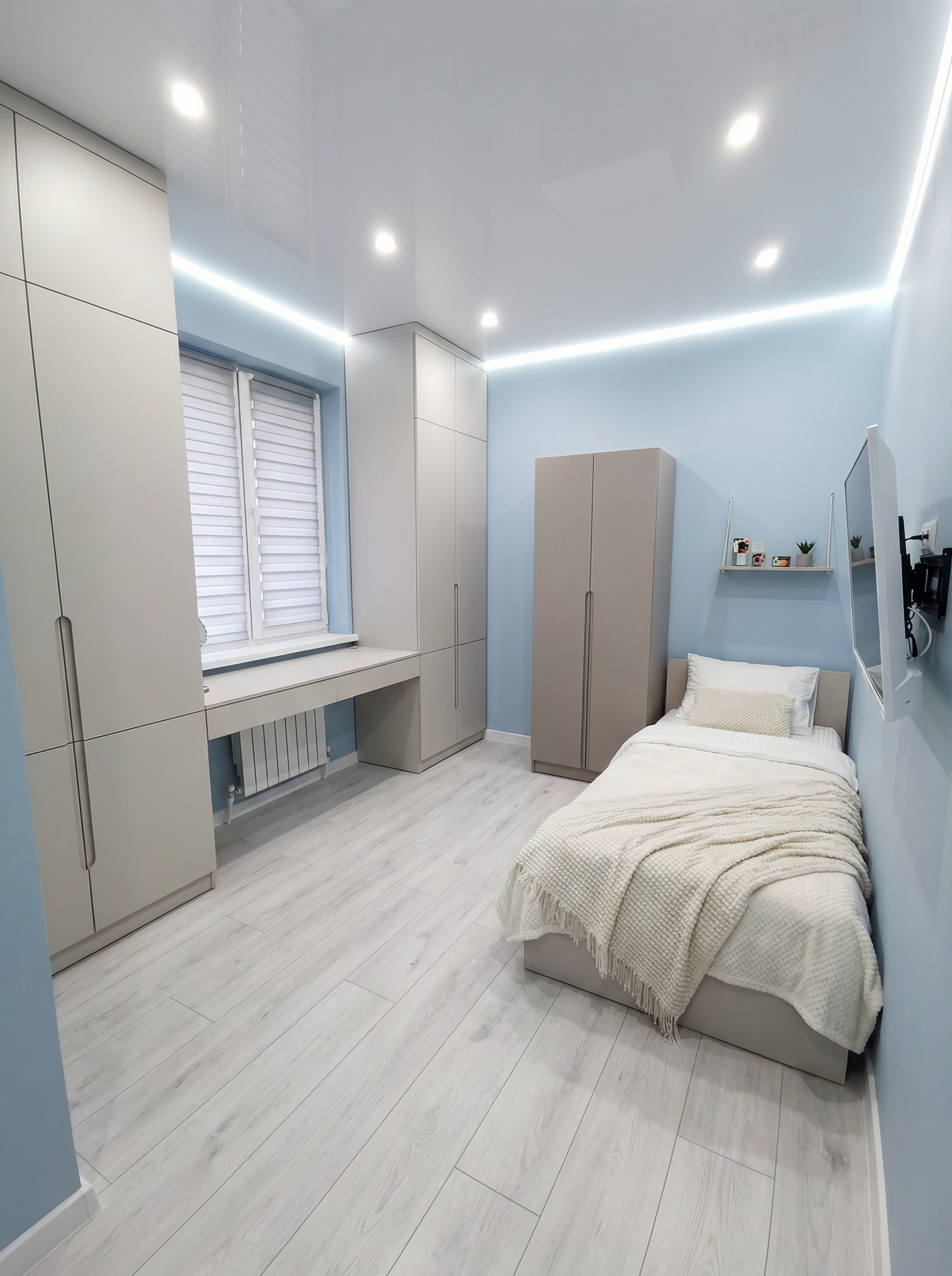 Дизайн спальни в стиле Минимализм — фото интерьера от нейросети RoomGPT