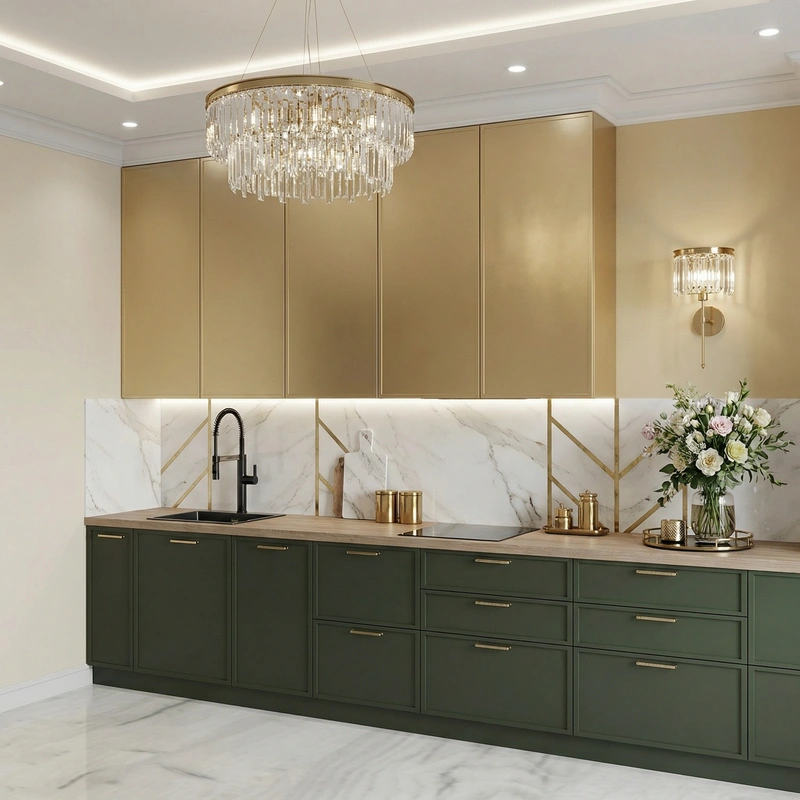 Дизайн интерьера в стиле Неоклассика — Кухня от нейросети RoomGPT