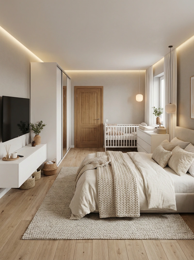 Дизайн интерьера в стиле Хюгге — Спальня от нейросети RoomGPT