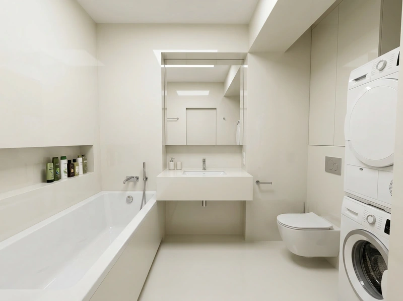 Дизайн ванной в стиле Без стиля — фото интерьера от нейросети RoomGPT