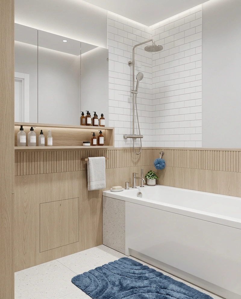 Дизайн интерьера в стиле Сканди — Ванная от нейросети RoomGPT