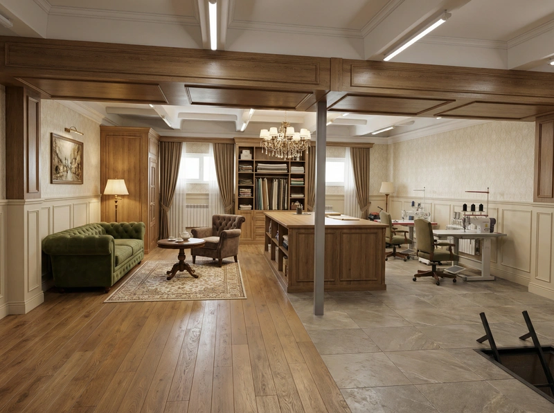 Дизайн интерьера в стиле Классика — Гостиная от нейросети RoomGPT