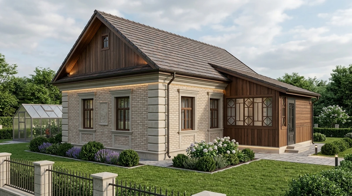 Дизайн фасада в стиле Классика — Фасад от нейросети RoomGPT