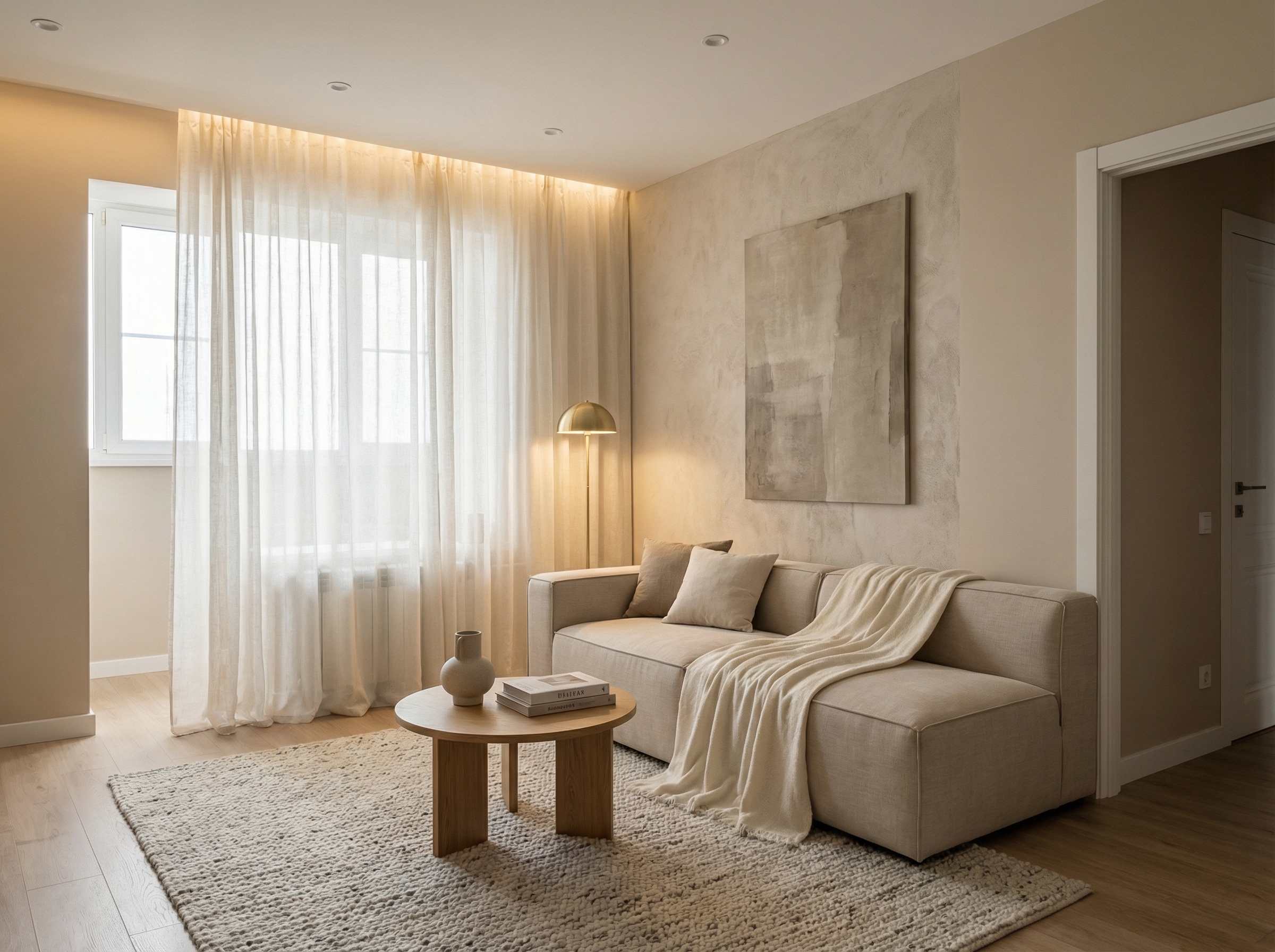 Дизайн гостиной в стиле Минимализм — фото интерьера от нейросети RoomGPT