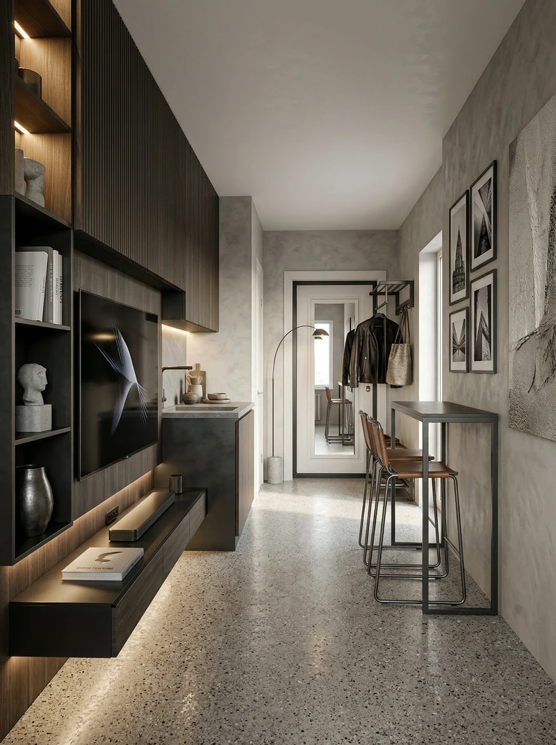 Дизайн интерьера в стиле Лофт — Гостиная от нейросети RoomGPT