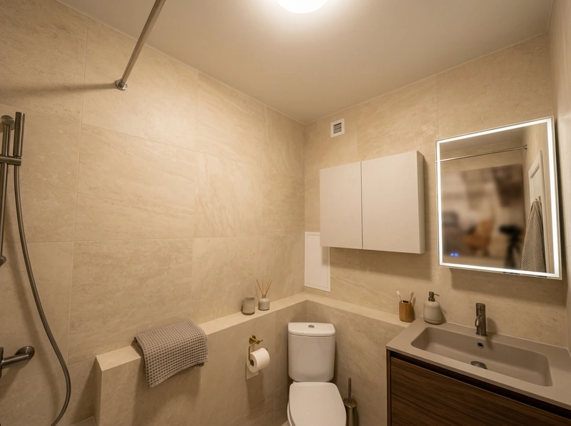 Дизайн ванной в стиле Минимализм — фото интерьера от нейросети RoomGPT