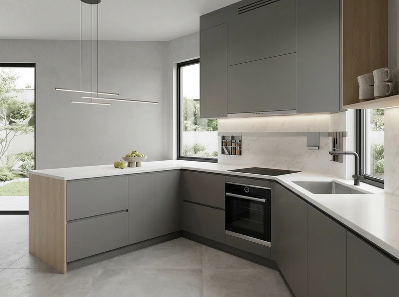 Дизайн интерьера в стиле Минимализм — Кухня от нейросети RoomGPT