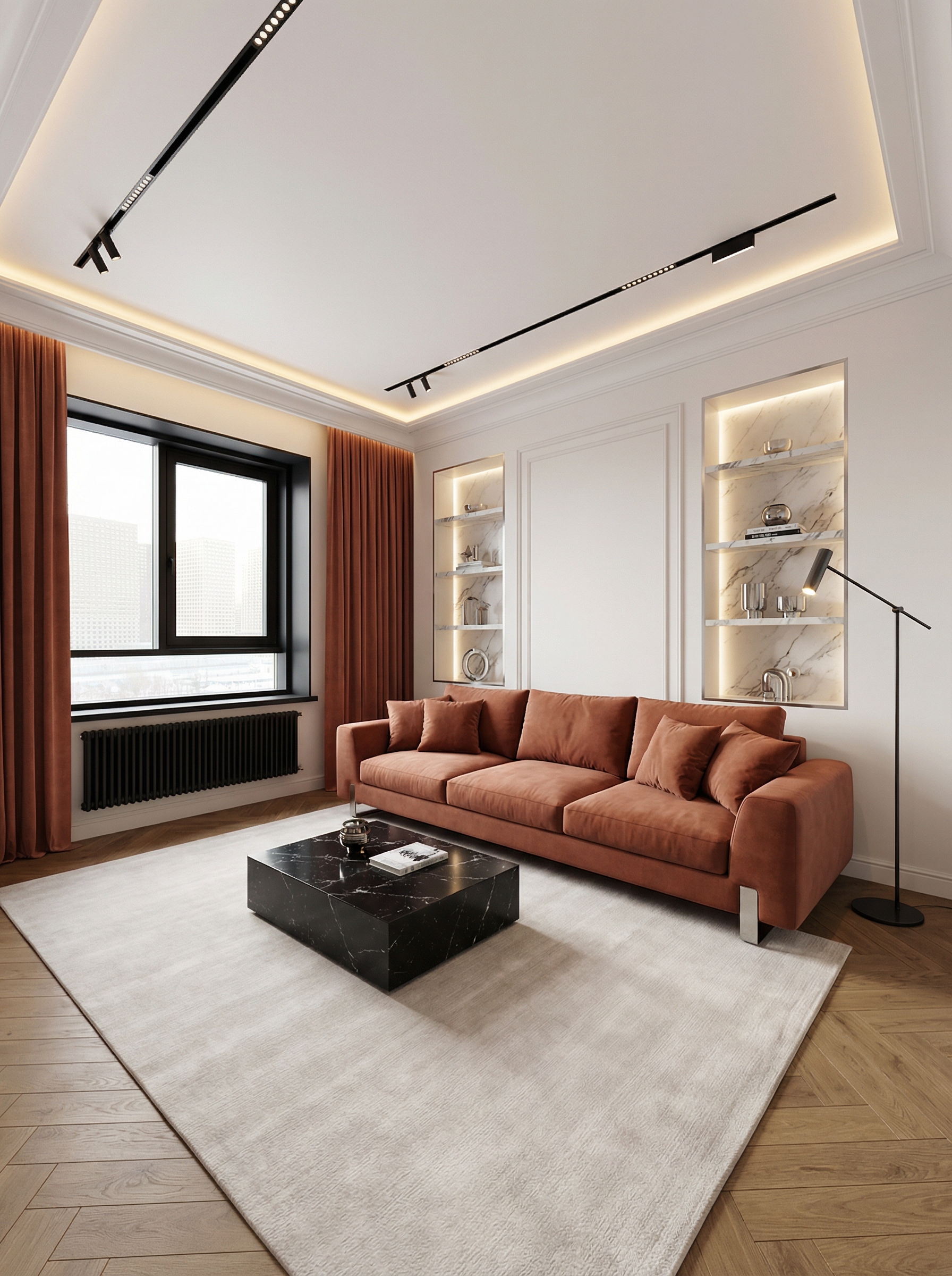 Дизайн гостиной в стиле Классика — фото интерьера от нейросети RoomGPT