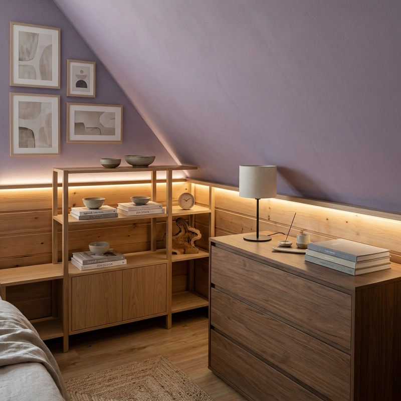 Дизайн спальни в стиле Japandi — фото интерьера от нейросети RoomGPT