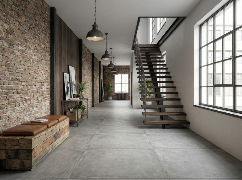 Дизайн интерьера в стиле Лофт — Прихожая от нейросети RoomGPT